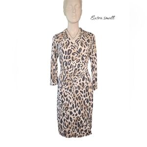 Leopard Print Wrap Dress. BEAUTIFUL....